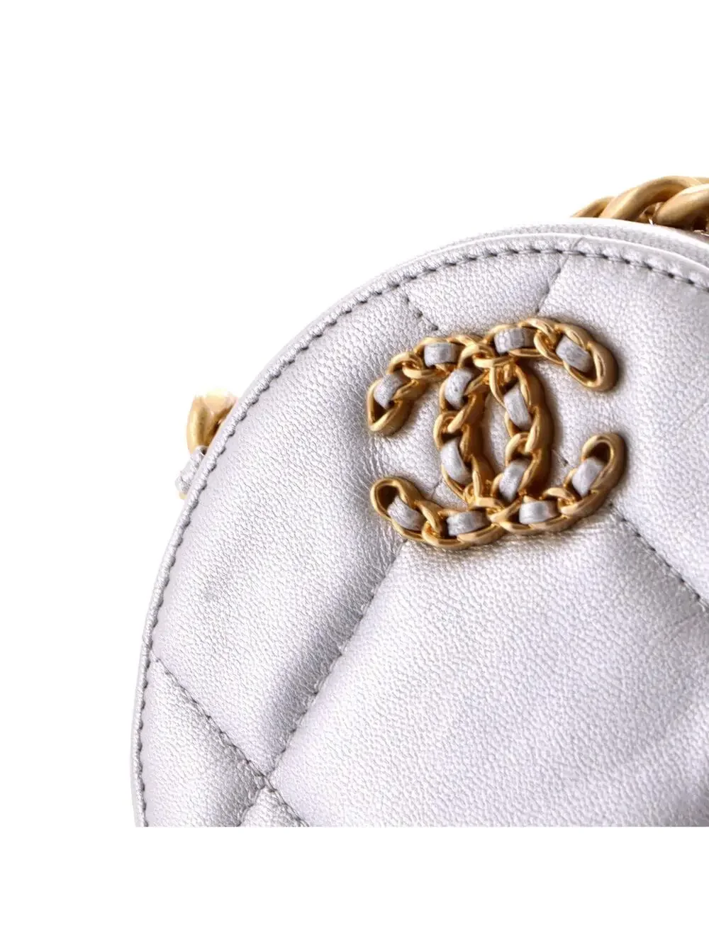 Chanel 19 Round Clutch With Chain #290489C24B